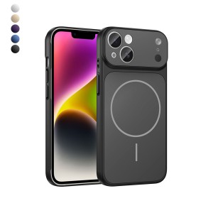 iPhone 13 Kılıf (17 Pro Max Görünümlü) Magsafe Özellikli AG Glass Çevirici Sert Kapak