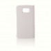 Samsung Galaxy S6 Yan Kapaklı TPU Flip Wallet Kılıf Beyaz