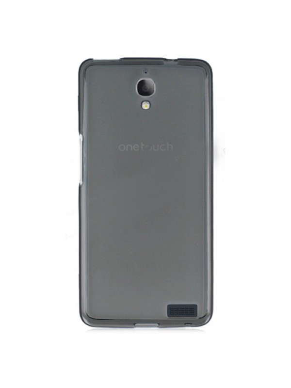 Alcatel OneTouch IDOL X Kılıf Soft Silikon Şeffaf/Siyah Kapak…