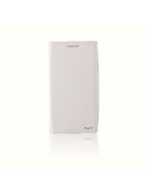 Alcatel OneTouch Pop C7 Gizli Mıknatıslı Premium Magnum Kılıf Beyaz…