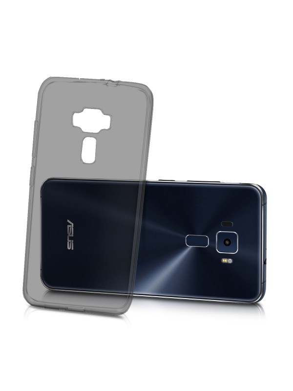 Asus Zenfone 3 5.2" Kılıf Soft Silikon Şeffaf/Siyah Arka Kapak…