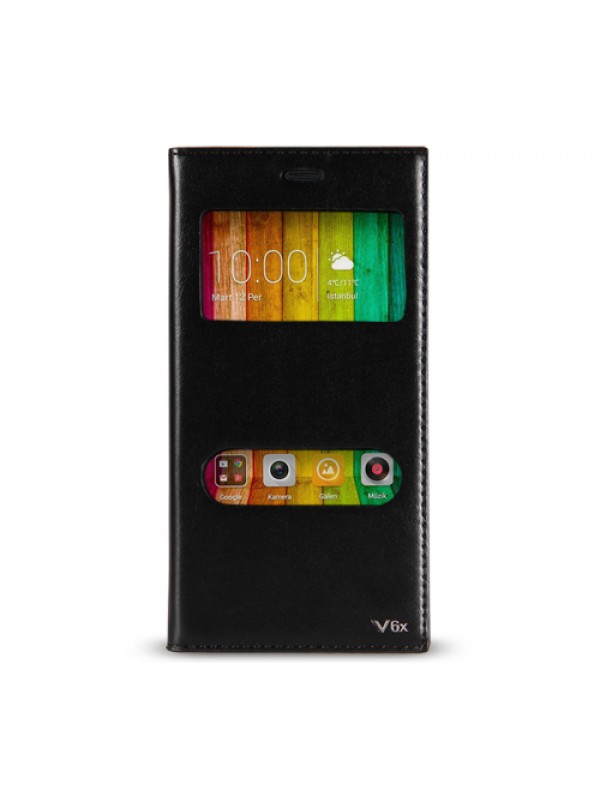 Casper VIA V6X Gizli Mıknatıslı Premium Pencereli Magnum Kılıf Siyah…