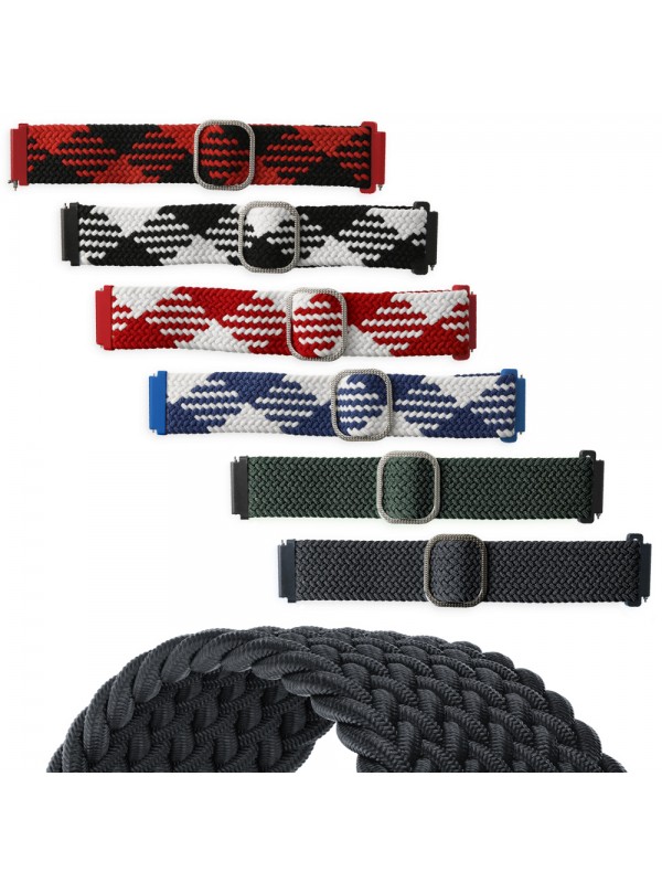 FitCase 22mm Akıllı Saat Uyumlu Star Örgü Akıllı Pimli Saat Kordonu…