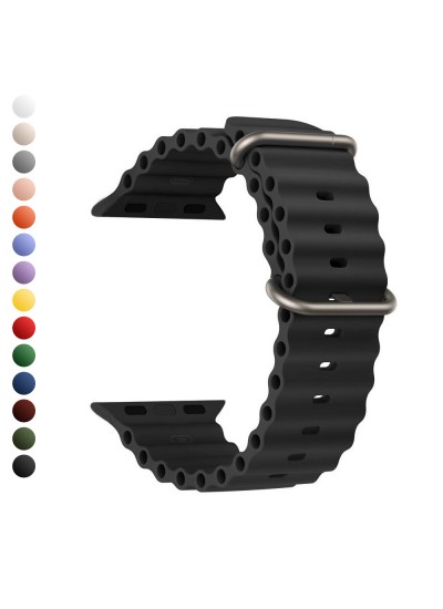 FitCase Apple Watch 42/44/45/49 mm Uyumlu Ocean Silikon Kordon