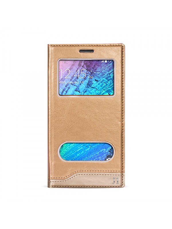 FitCase Dolce Galaxy J1 (J100) Gizli Mıknatıslı Pencereli Kılıf Gold…