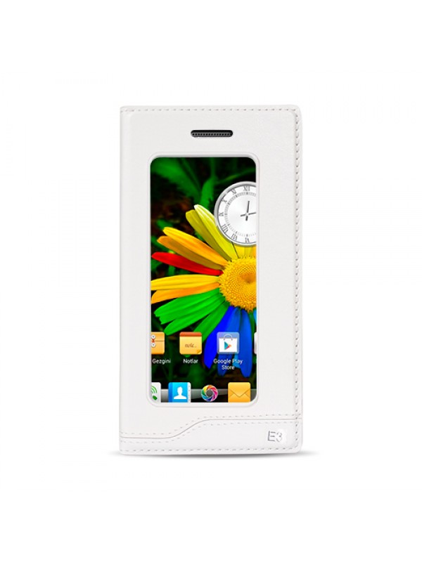 FitCase Dolce GM Discovery E3 Gizli Mıknatıslı Pencereli Kılıf Beyaz…