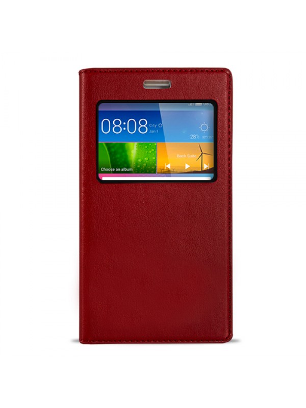 FitCase Dolce Huawei GR5 Gizli Mıknatıslı Pencereli Kılıf Kırmızı…
