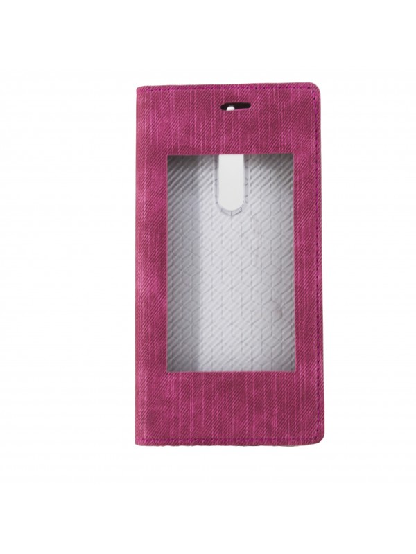 FitCase Dolce Nokia 5 Gizli Mıknatıslı Pencereli Kılıf Kırmızı…