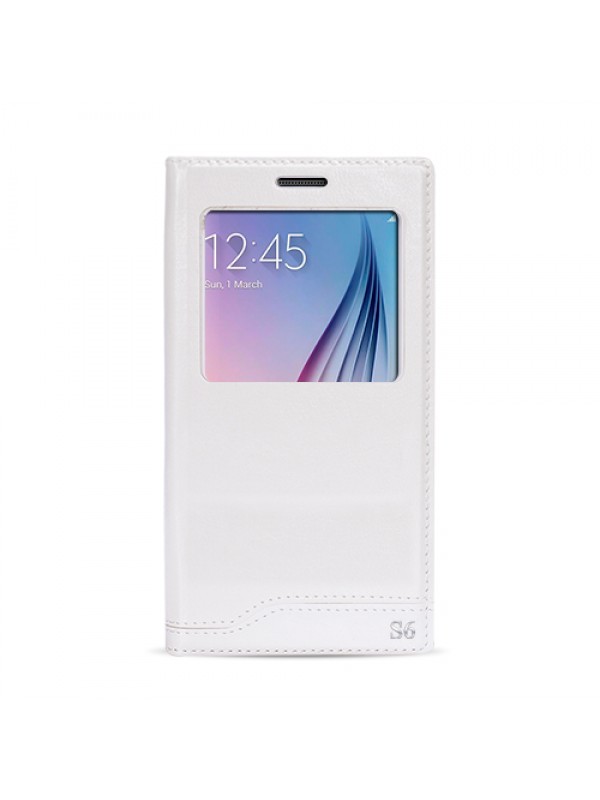 FitCase Dolce Samsung S6 (G920) Gizli Mıknatıslı Pencereli Kılıf Beya…