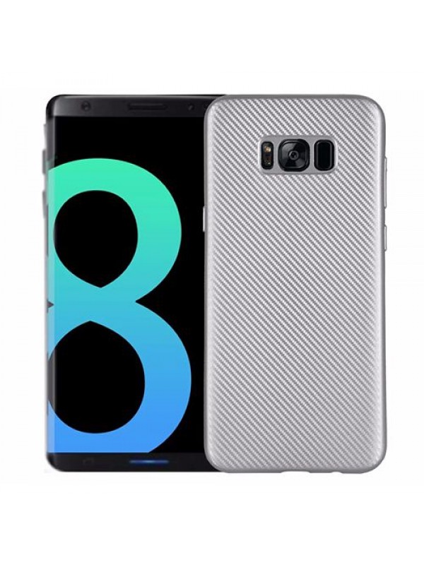 FitCase Galaxy S8 Plus (G955) Carbon Desen Arka Kapak Gri…