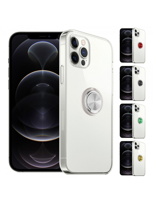 FitCase iPhone 12 / 12 Pro Kılıf Gross Ring Şeffaf Arka Kapak…
