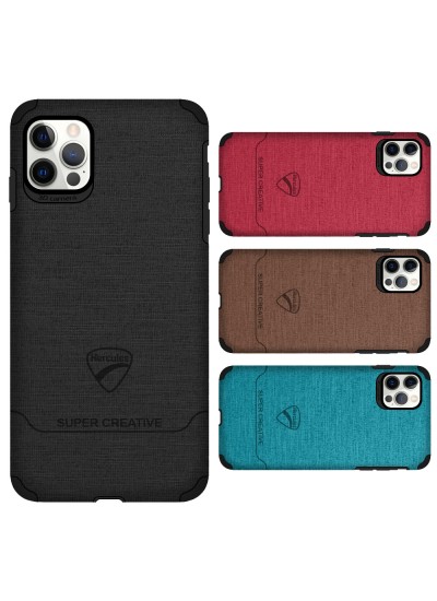 FitCase iPhone 12 / 12 Pro Kılıf Super Fabric Arka Kapak