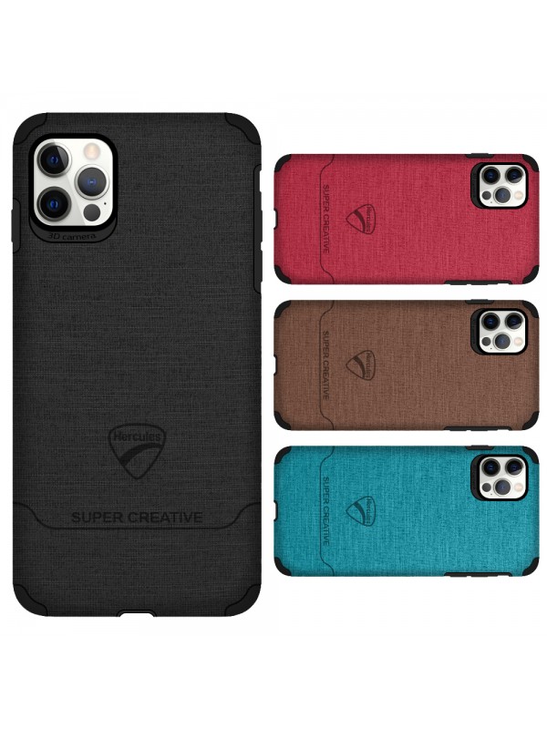 FitCase iPhone 12 / 12 Pro Kılıf Super Fabric Arka Kapak…