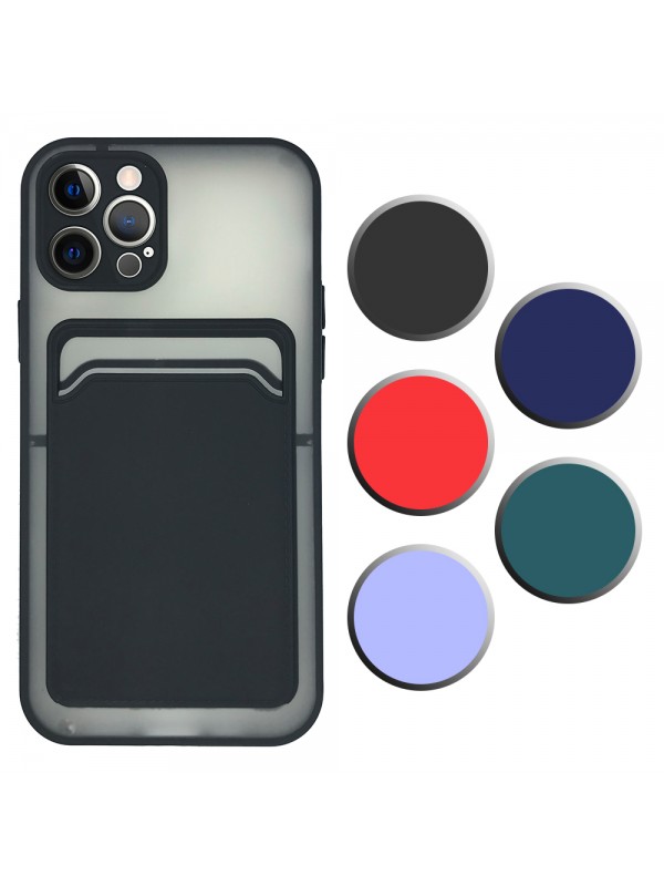 FitCase iPhone 12 Pro Kılıf Cardy Kartlık Cepli Mat Kapak…