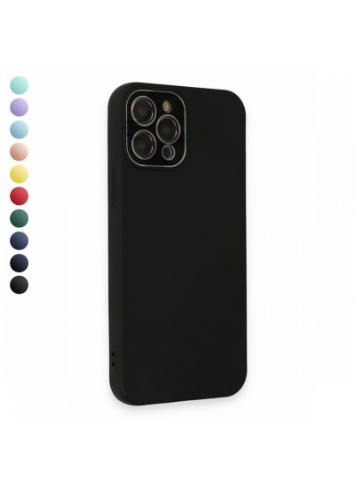 FitCase iPhone 12 Pro Max Glass Kamera Korumalı Lansman Silikon Kapak