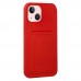 FitCase iPhone 13 Cardy Soft Kartlık Cepli Silikon Kapak