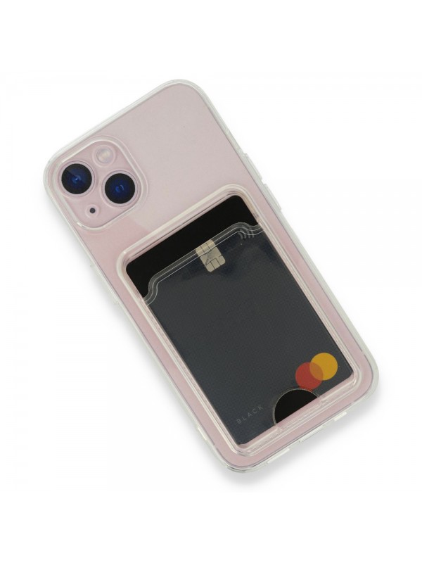 iPhone 13 Kılıf Cardy Şeffaf Kartlık Cepli Kapak…