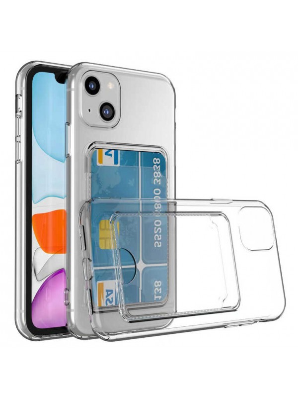 iPhone 14 Kılıf Cardy Şeffaf Kartlık Cepli Kapak…