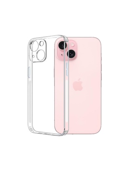 iPhone 15 Plus Kılıf Kamera Korumalı Silikon Şeffaf Arka Kapak