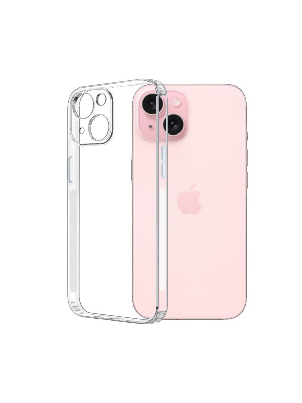 iPhone 15 Plus Kılıf Kamera Korumalı Silikon Şeffaf Arka Kapak…