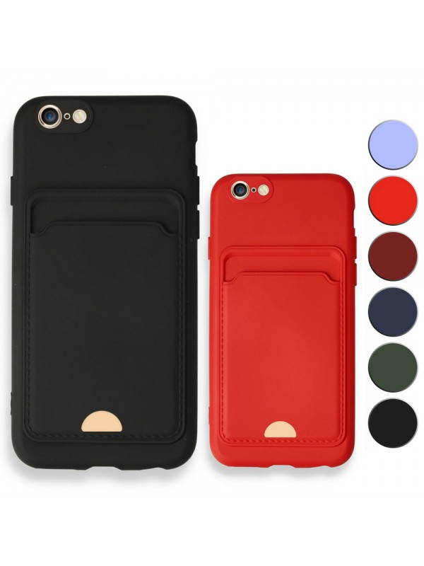 FitCase iPhone 6 / 6S Cardy Soft Delikli Kartlık Cepli Silikon Kapak…