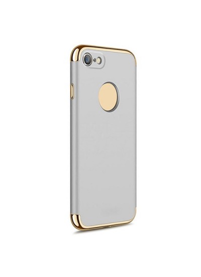 FitCase iPhone 7 / 8 Kılıf Golden Frame Arka Kapak Gri