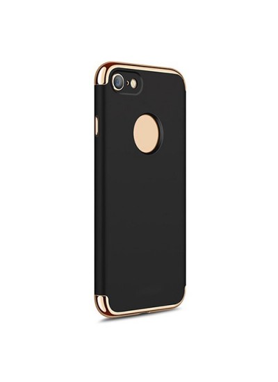 FitCase iPhone 7 / 8 Kılıf Golden Frame Arka Kapak Siyah