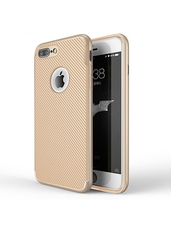 FitCase iPhone 7-8 Plus Carbon Desen Arka Kapak Gold…