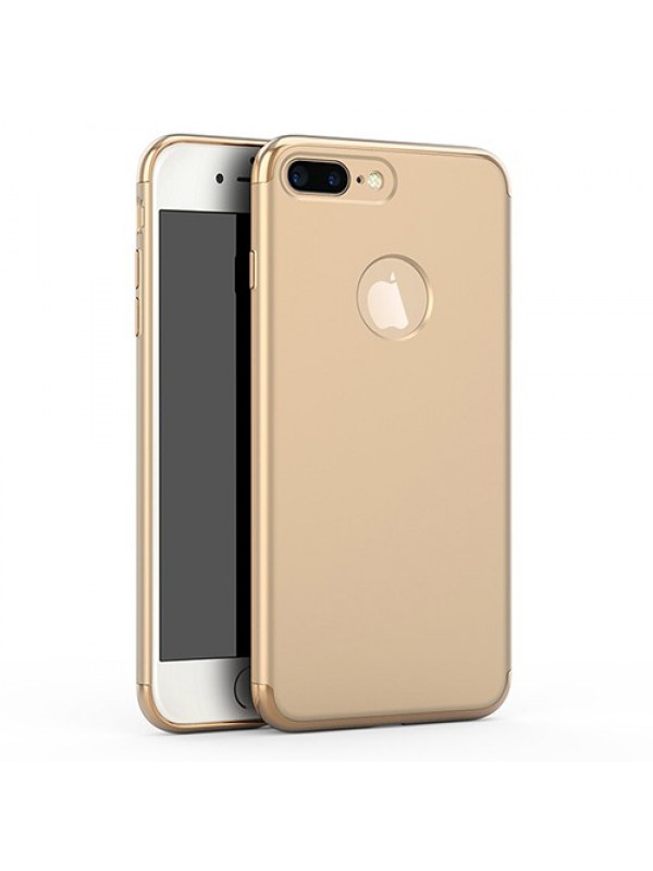 FitCase iPhone 7 Plus / 8 Plus Kılıf Golden Frame Arka Kapak Gold…