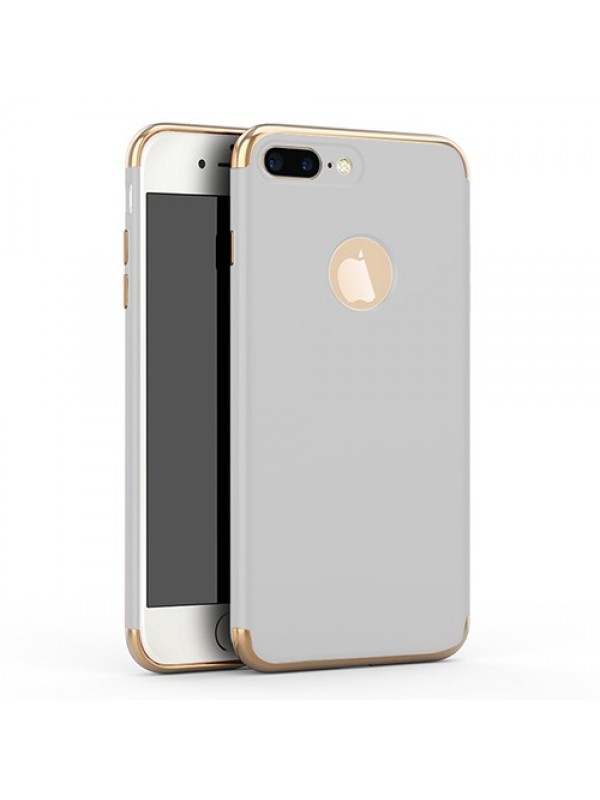 FitCase iPhone 7 Plus / 8 Plus Kılıf Golden Frame Arka Kapak Gri…