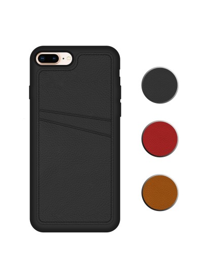 FitCase iPhone 7 Plus / 8 Plus Kılıf Proda Deri Çift Kartlık Cepli Kapak