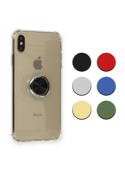 FitCase iPhone X / XS Kılıf Gross Ring Şeffaf Arka Kapak