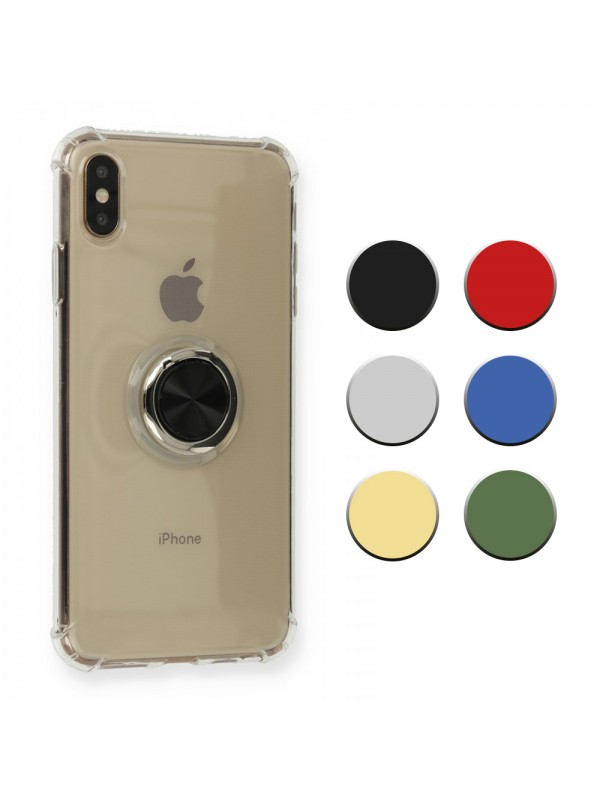 FitCase iPhone X / XS Kılıf Gross Ring Şeffaf Arka Kapak…
