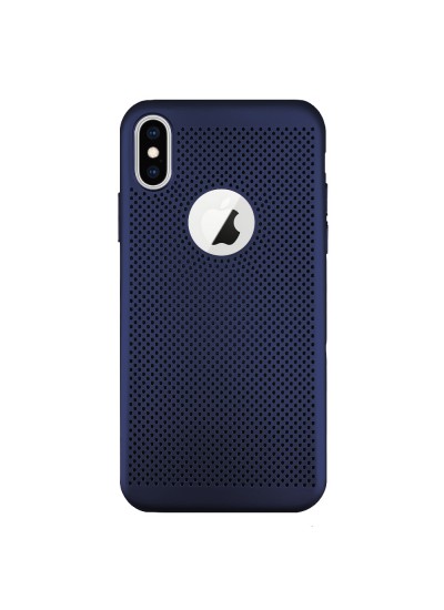 FitCase iPhone X / XS Kılıf Point Sert Arka Kapak Lacivert