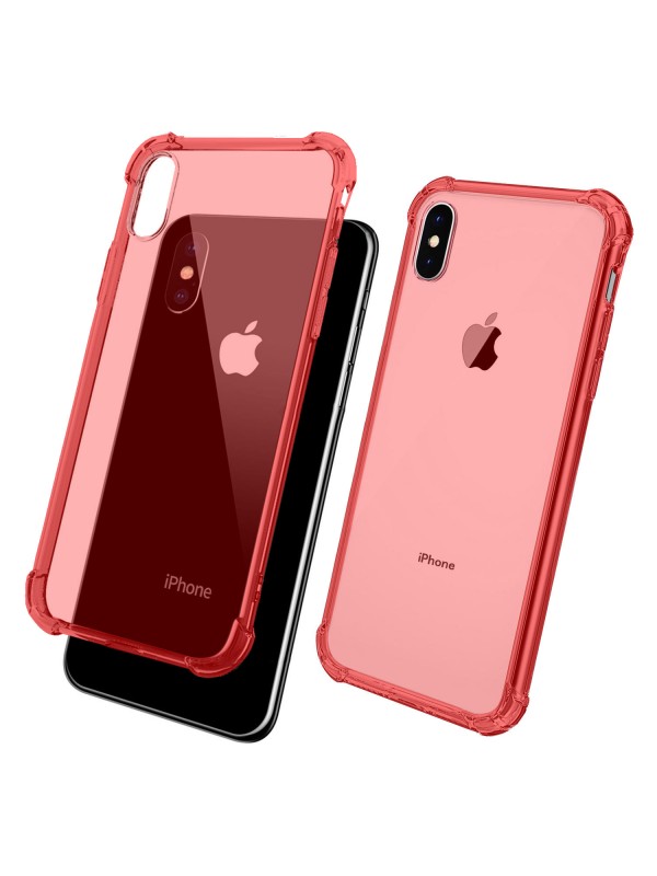FitCase iPhone Xs Max 6.5 inç Rugged Silikon Arka Kapak Pembe…