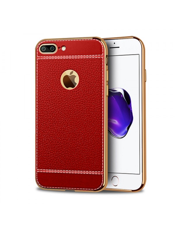 FitCase Laser Elegant iPhone 7-8 Plus Silikon Arka Kapak Kırmızı…