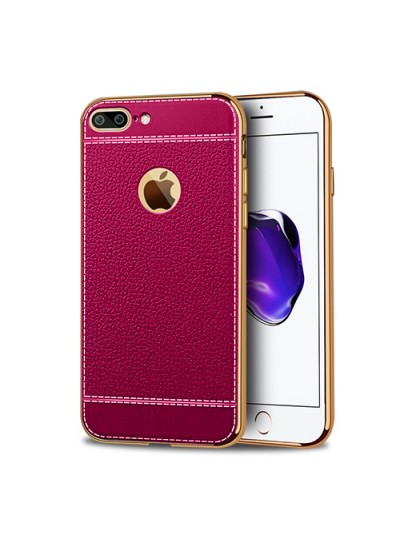 FitCase Laser Elegant iPhone 7-8 Plus Silikon Arka Kapak Pembe