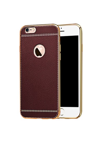 FitCase Laser Elegant iPhone 7-8 Silikon Arka Kapak Kahverengi