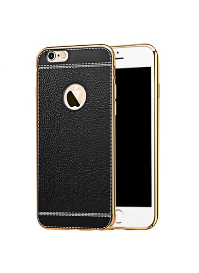 FitCase Laser Elegant iPhone 7-8 Silikon Arka Kapak Siyah