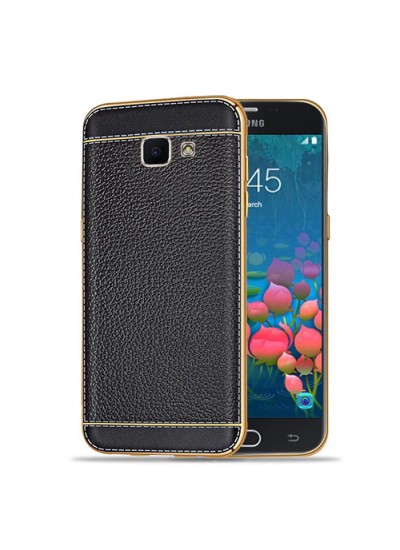 FitCase Laser Elegant Samsung Galaxy J5 Prime (G570) Silikon Arka Kapak Siyah