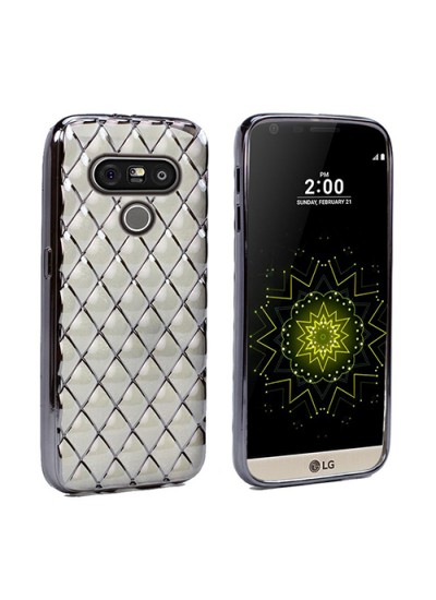 FitCase Laser LG G5 H850 Baklava Desenli Silver