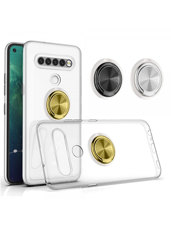 FitCase LG K61 Kılıf Gross Ring Şeffaf Arka Kapak…