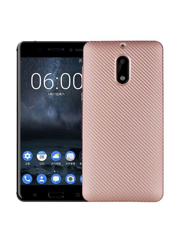 FitCase Nokia 6 Carbon Desen Arka Kapak Rose Gold…