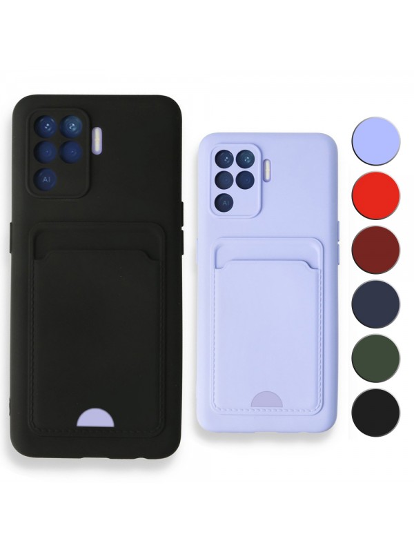 FitCase Oppo Reno 5 Lite Cardy Soft Delikli Kartlık Cepli Silikon Kapak…