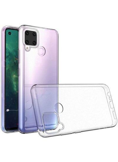 Realme C25 / C25s Kılıf Kamera Korumalı Silikon Şeffaf Arka Kapak