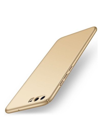 FitCase Rubber Huawei P10 Kılıf Sert Arka Kapak Gold