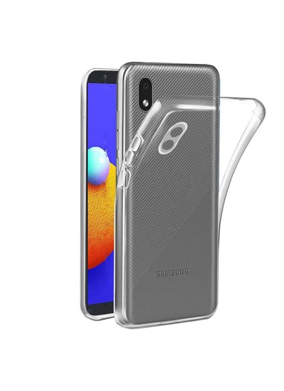 Samsung Galaxy A01 Core (A013) Kılıf Kamera Korumalı Silikon Şeffaf Kapak
