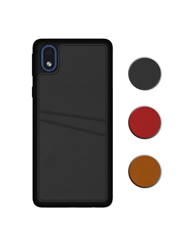FitCase Samsung Galaxy A01 Core Kılıf Proda Deri Çift Kartlık Cepli Ka…