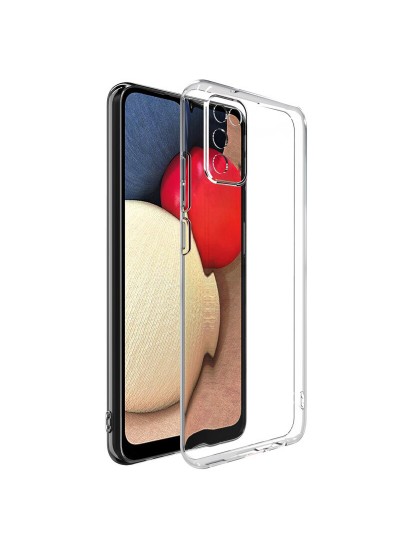 Samsung Galaxy A02s (A025) Kılıf Kamera Korumalı Silikon Şeffaf Kapak