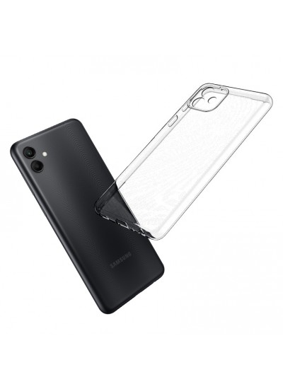 Samsung Galaxy A04 Kılıf Kamera Korumalı Silikon Şeffaf Kapak